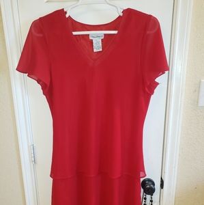 Women's Red Tiered dress